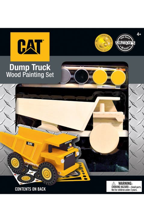 CAT Dump Truck Wood Craft & Paint Kit