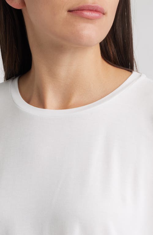 Eileen Fisher Crewneck Wedge Top In White