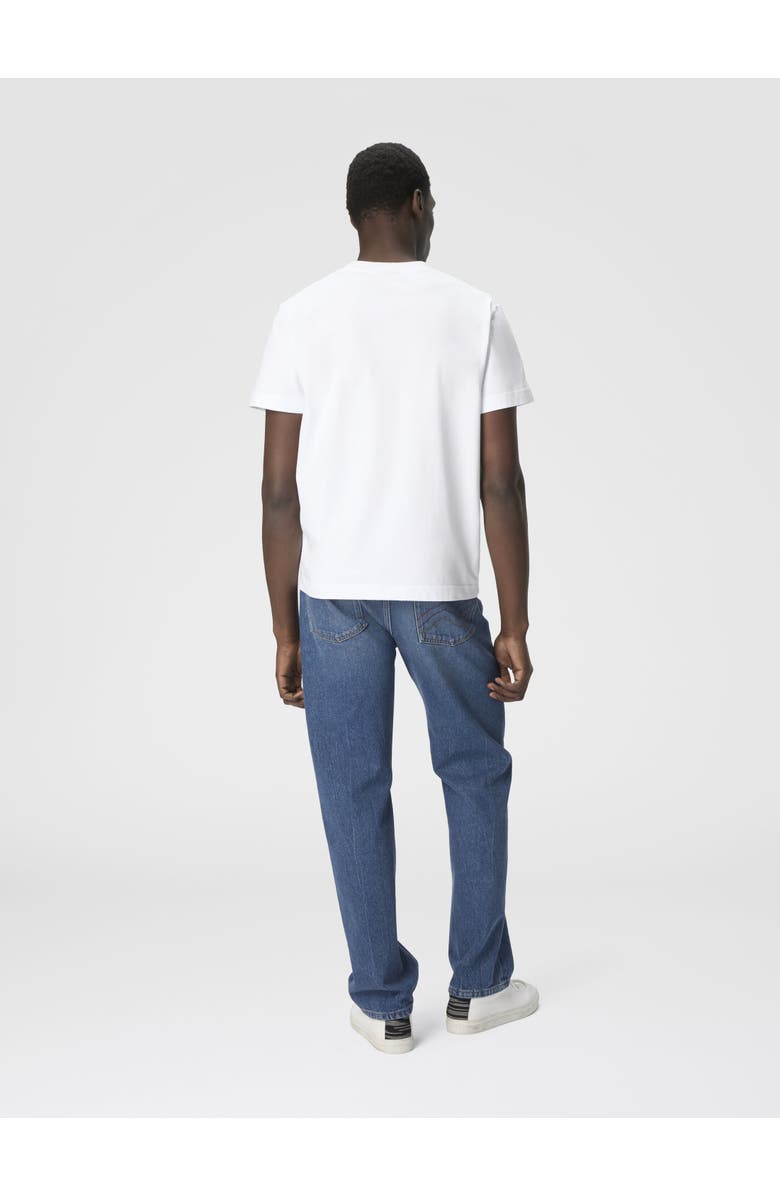 Missoni Short Sleeve T-shirt With Geometric Zigzag Insert And Logo, Alternate, color, Multicoloured