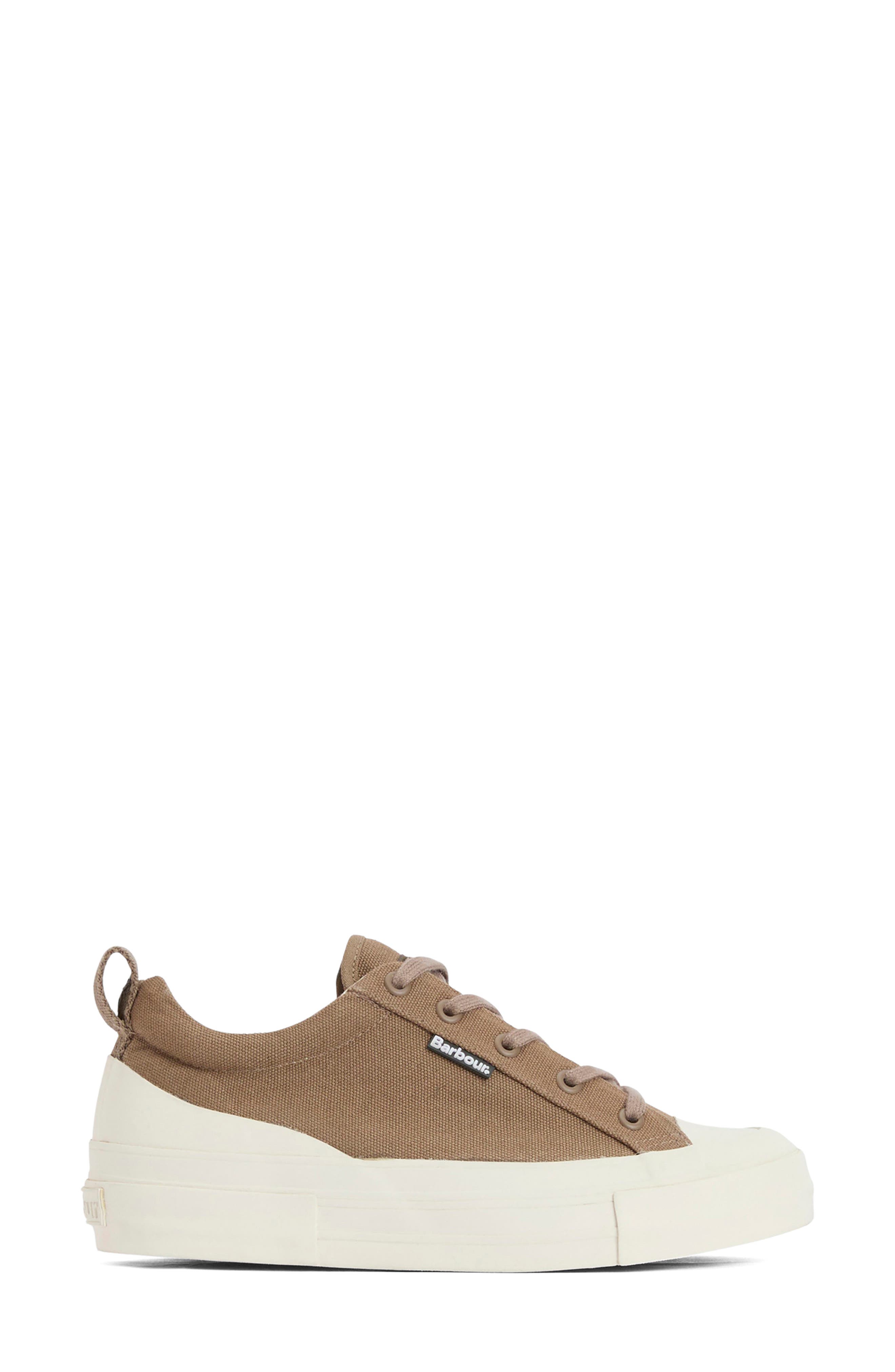 Barbour Stanhope Canvas Low Top Sneaker, Alternate, color, Taupe