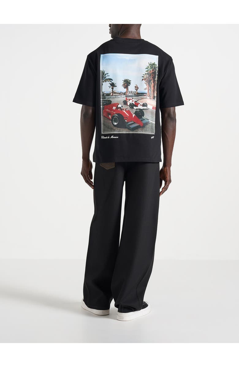 Manière De Voir Kian Circuit De Monaco Cotton T-Shirt, Main, color, Black