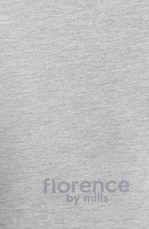 Shop Florence By Mills Crop Stretch Cotton Blend Track Jacket In Heather Grey