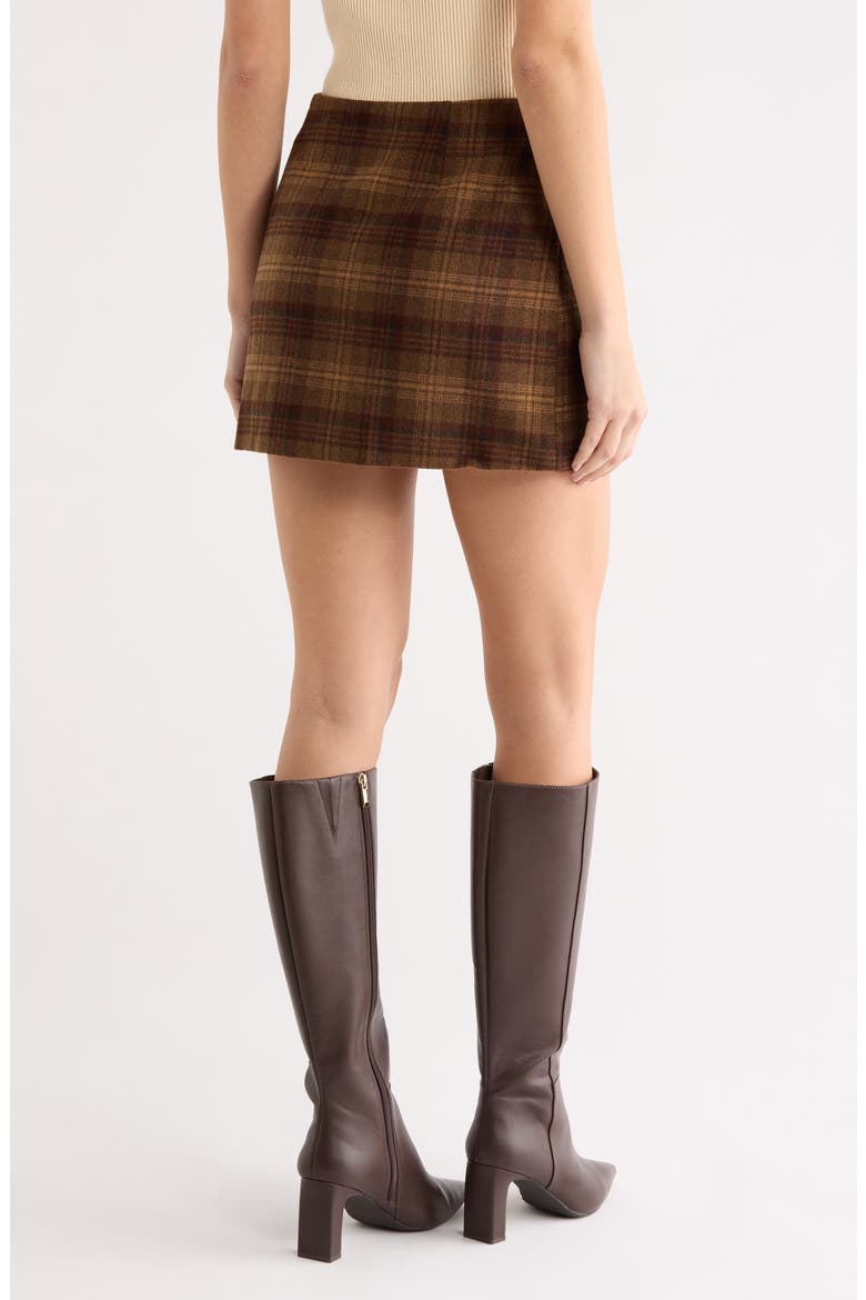 Harley Plaid Miniskirt, Alternate, color, BROWN PLAID