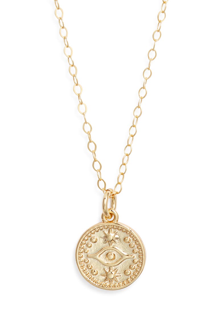 Delicate Protection Pendant Necklace, Main, color, GOLD