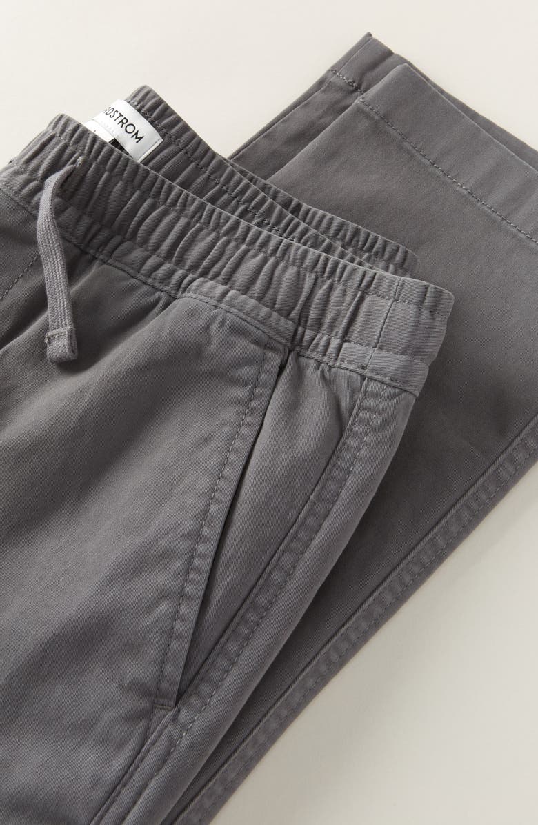 Nordstrom Kids' Relaxed Drawstring Waist Chinos, Alternate, color, Grey Castlerock