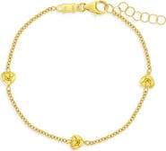 In Season Jewelry 14k Puffed Heart Little Bracelet
