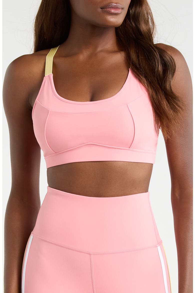 Cloud Contrast Sports Bra, Main, color, STRAWBERRY ICE
