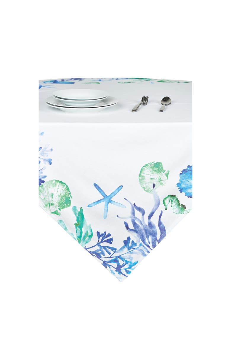 Bluewater Bay Table Topper 54" x 54", Main, color, Blue