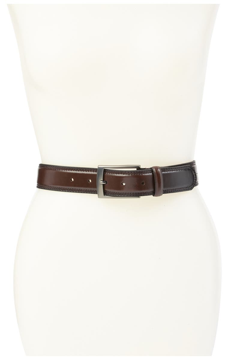 BOCONI Embossed Leather Belt, Alternate, color, 