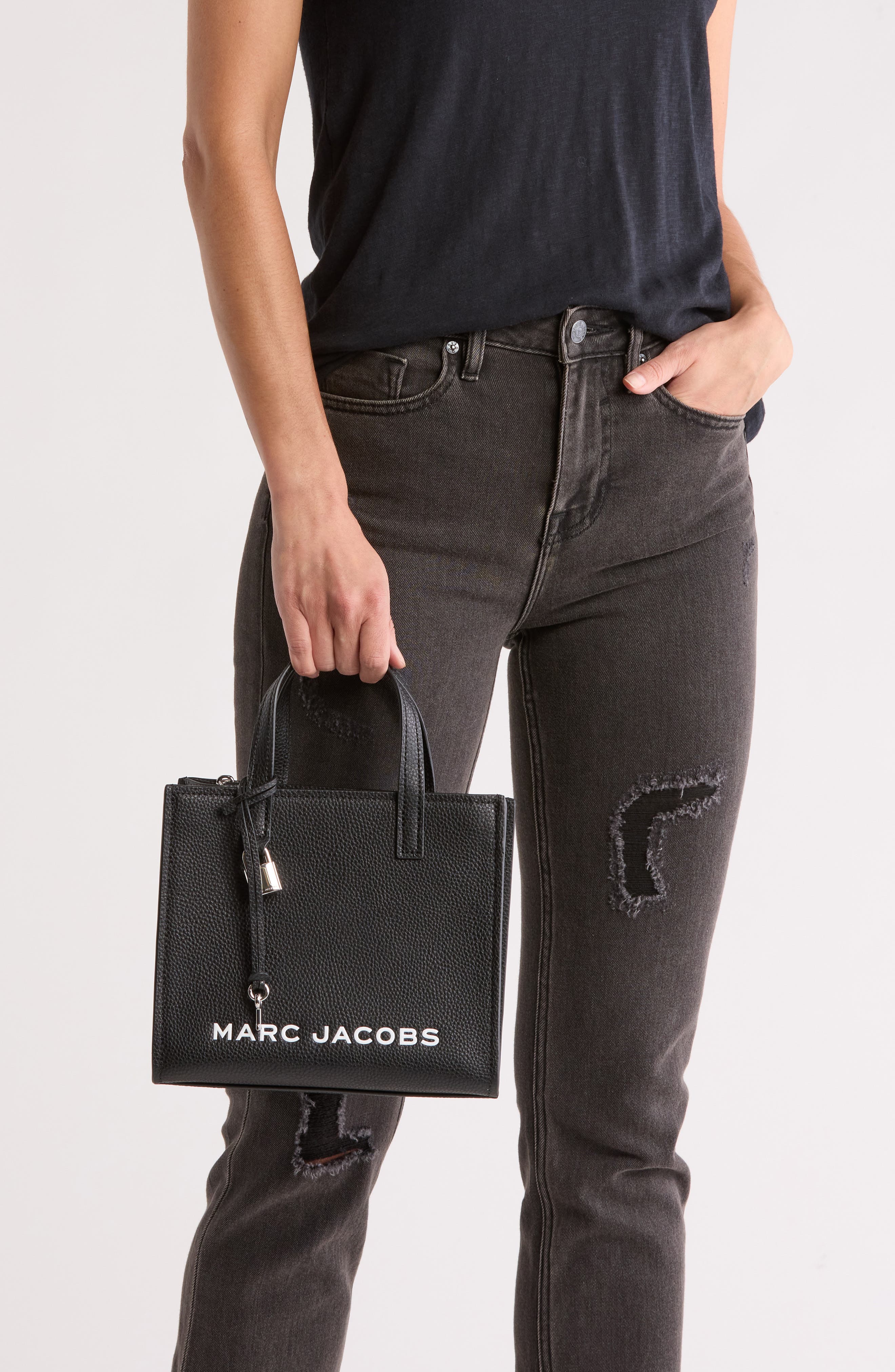 Marc Jacobs Mini Bold Grind Satchel, Alternate, color, Black