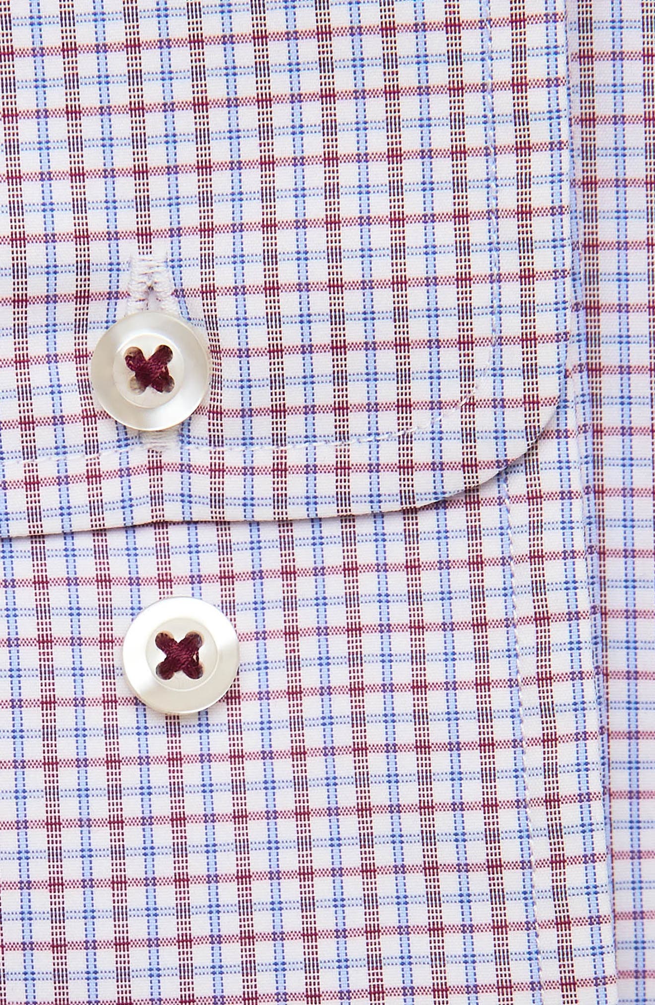 David Donahue Trim Fit Performance Check Dress Shirt (Men) | Nordstromrack