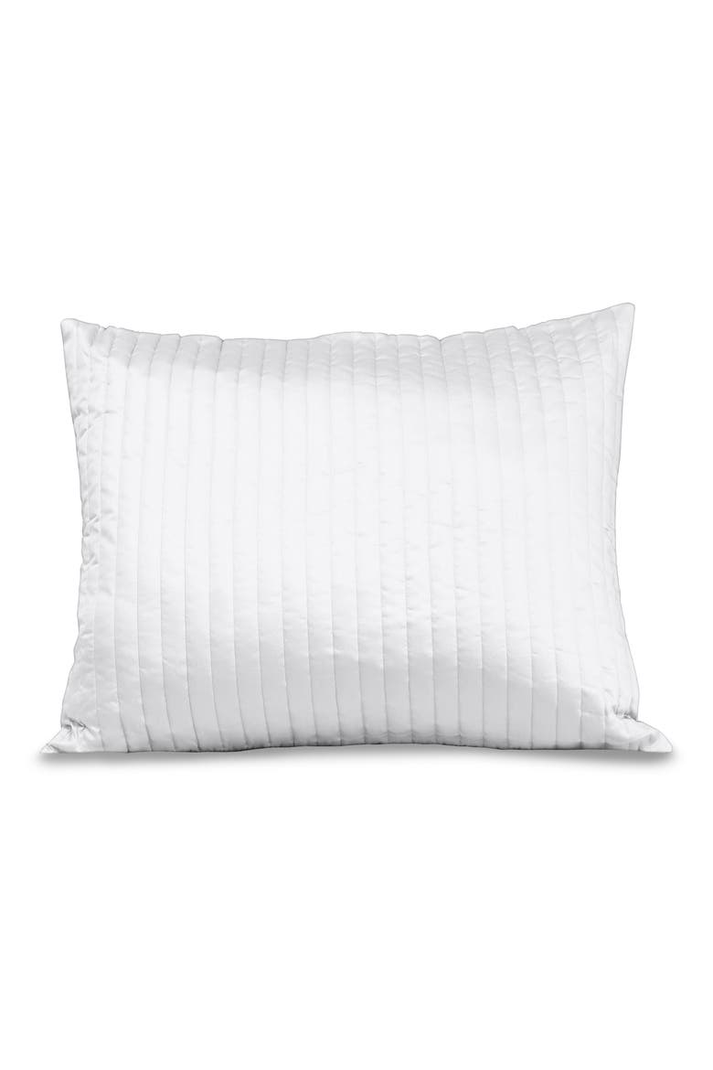Sienna 300 Thread Count Quilted Sham, Main, color, WHITE