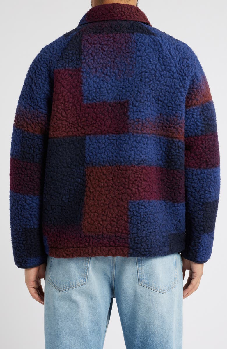 Percival Anderson Tetris Wool Blend Fleece Jacket, Alternate, color,