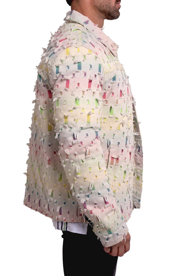 Ascension 0013 Lined Denim Jacket, Alternate, color, IVORY/BROWN