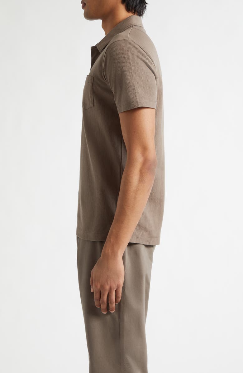 Sunspel Riviera Cotton Piqué Polo, Alternate, color, Dark Cedar
