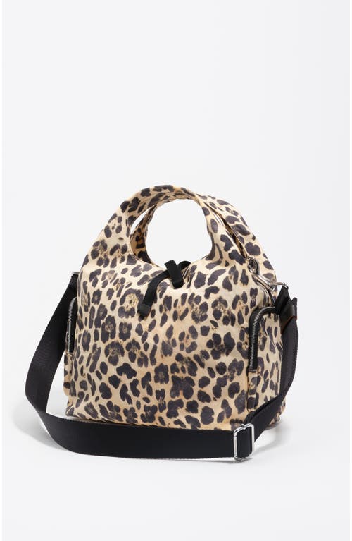 Bimba Y Lola Leopard Nylon Crossbody Bag In Neutral