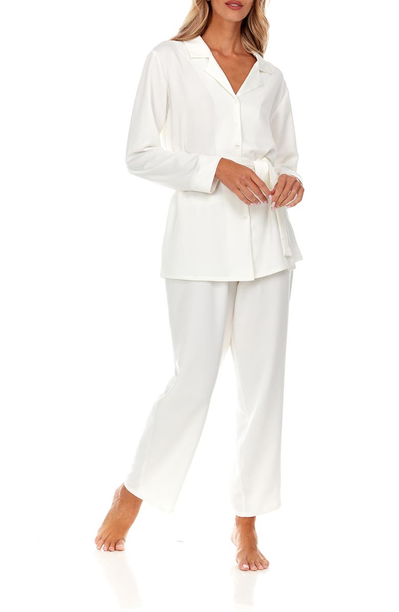 Flora By Flora Nikrooz Hazel Hammered Satin Pajamas, Alternate, color, 