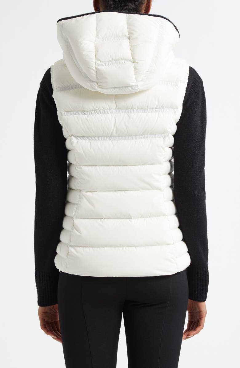 Moncler Aliterse Down Hooded Vest, Alternate, color, Silk White