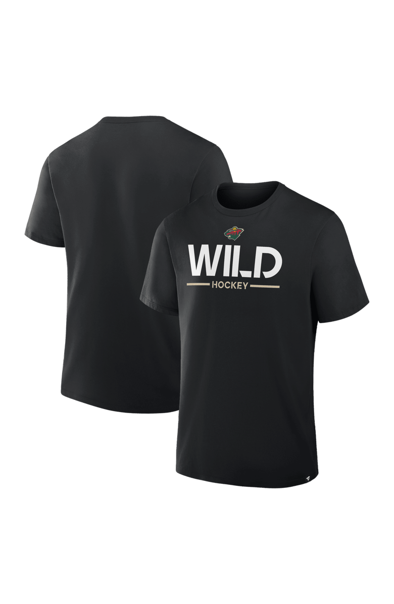 FANATICS Men
s Fanatics Black Minnesota Wild Authentic Pro Primary T-Shirt, Main, color, Black