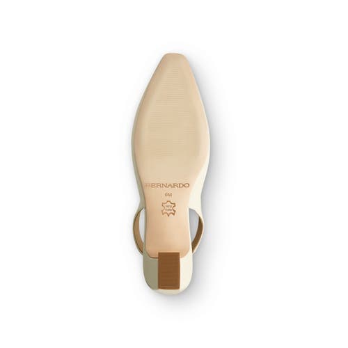 Shop Bernardo Footwear Ariella Slingback Pump In Eggshell