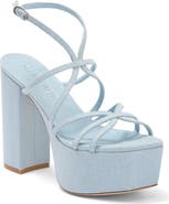 Stuart Weitzman Barelythere Square High Platform Sandal