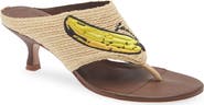FARM Rio Icons Raffia Kitten Heel Flip Flop