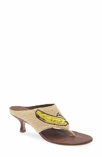 Icons Raffia Kitten Heel Flip Flop