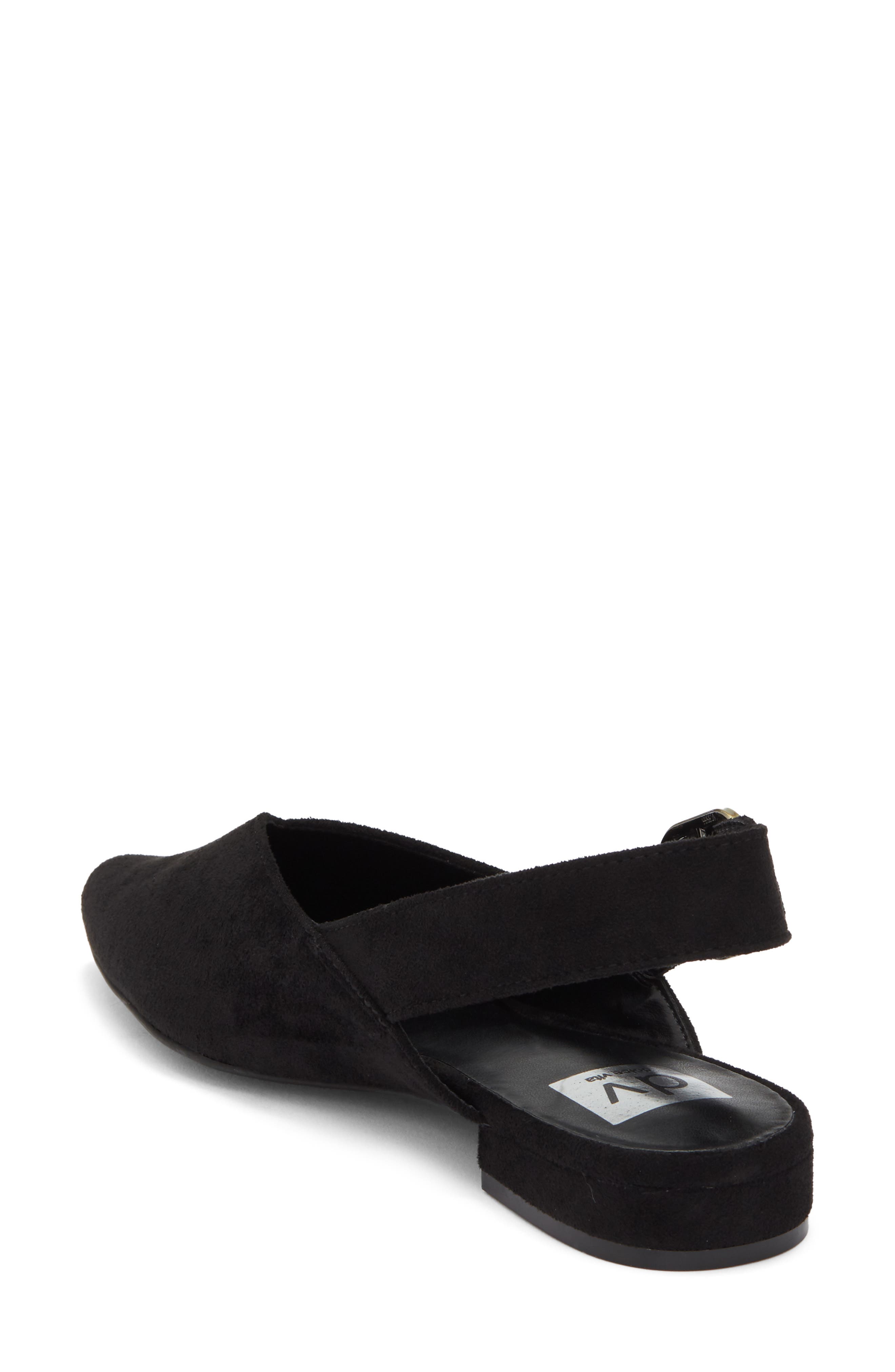 Derue Slingback Flat, Alternate, color, BLACK