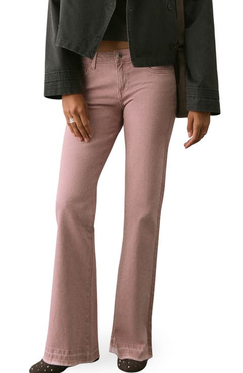 Twist Seam Mid Rise Flare Jeans