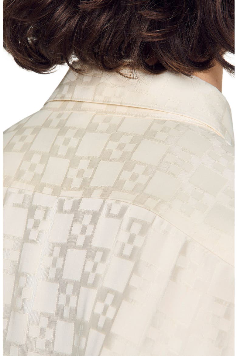 Square Cross loose-fit shirt, Alternate, color, White