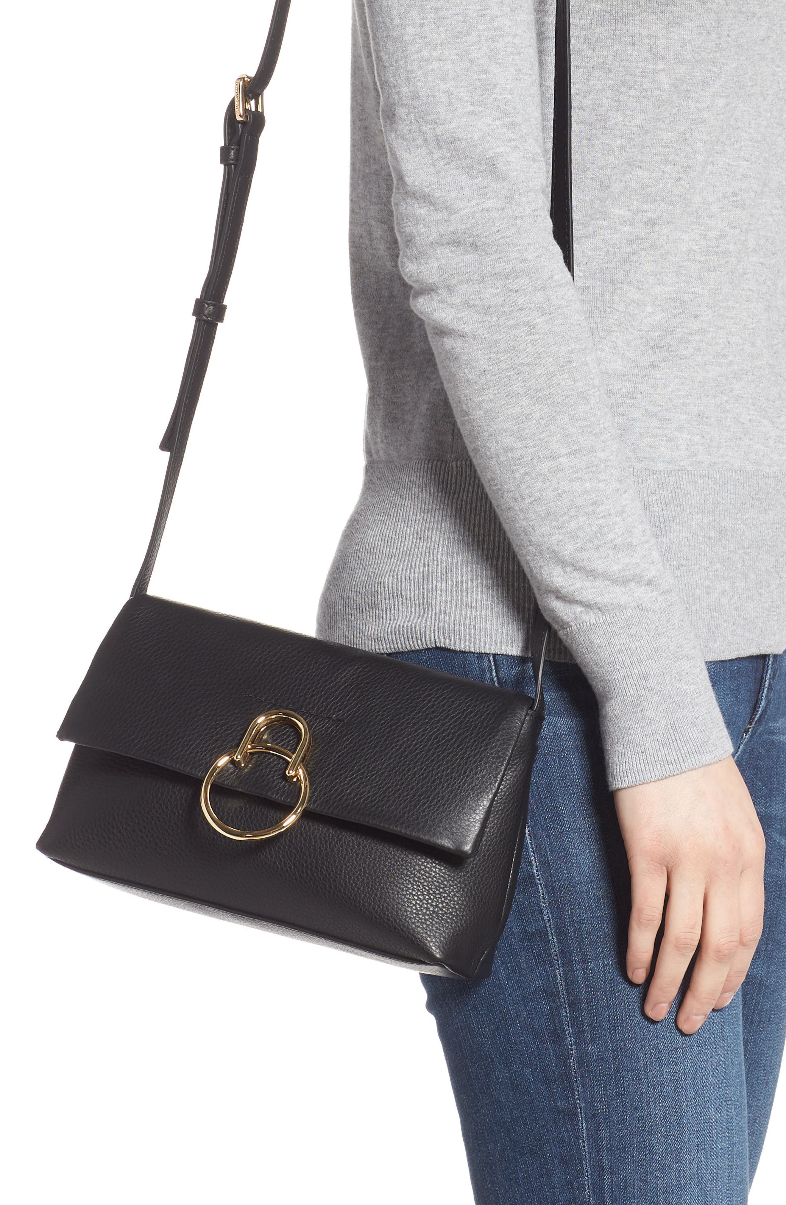 Vince Camuto Plum Leather Crossbody Bag, Alternate, color, 