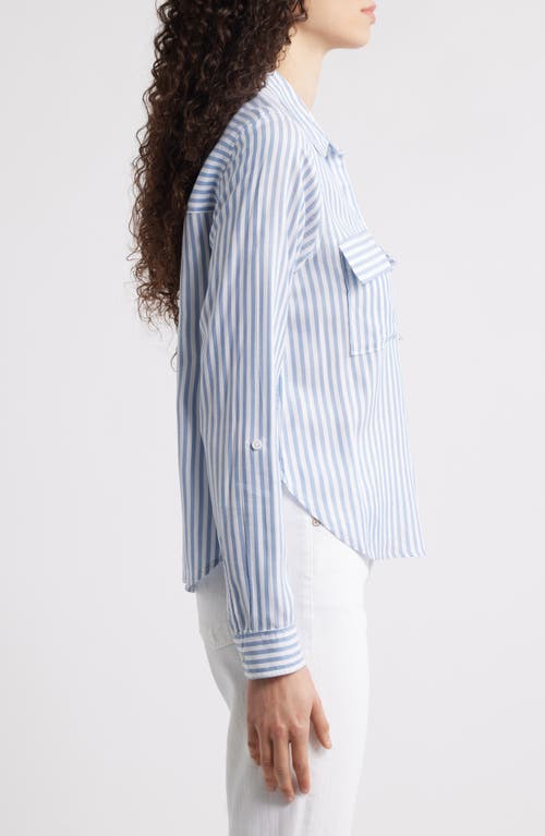 BEACHLUNCHLOUNGE BEACHLUNCHLOUNGE FALLON CROP BUTTON-UP SHIRT 
