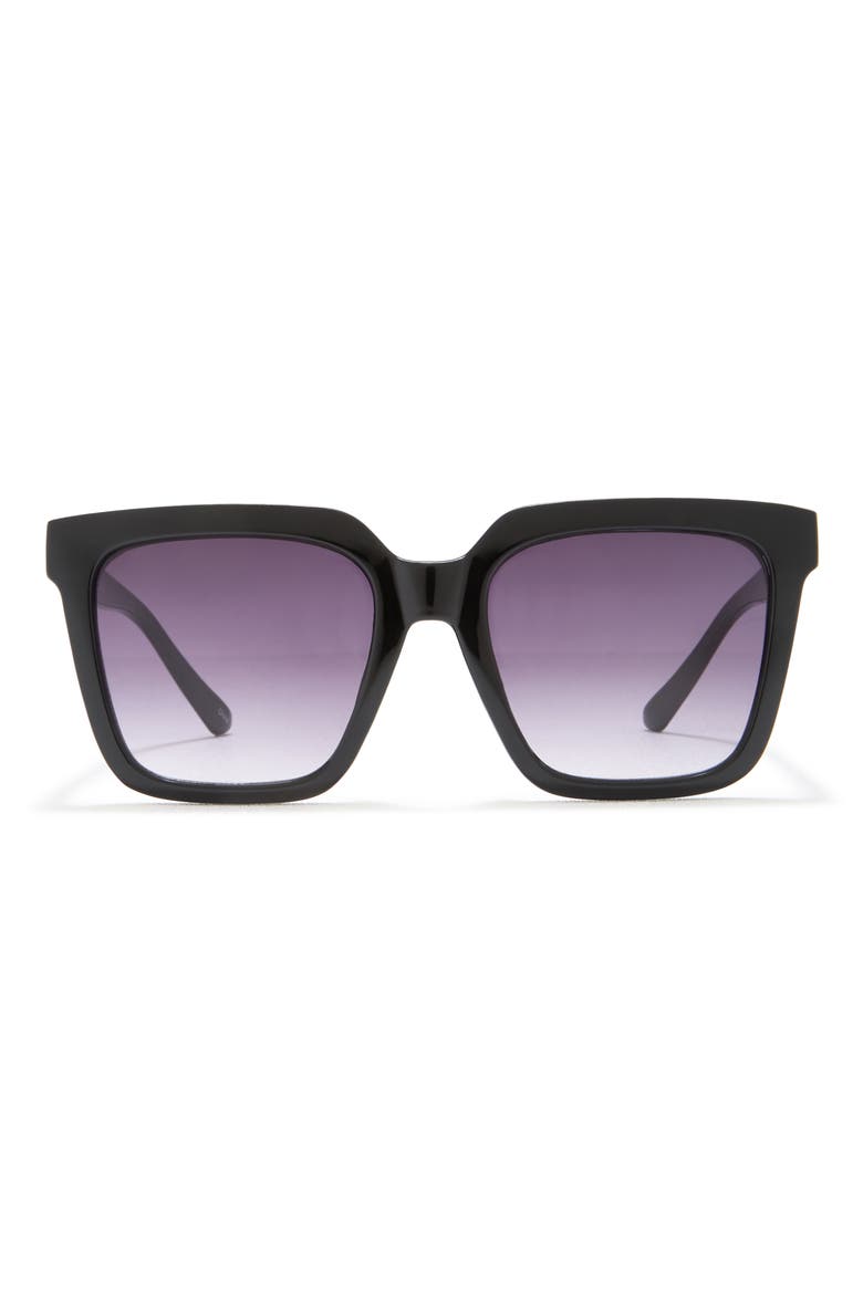 Oversize Square Sunglasses, Main, color, BLACK