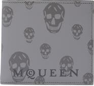 McQueen Skull Leather Bifold Wallet
