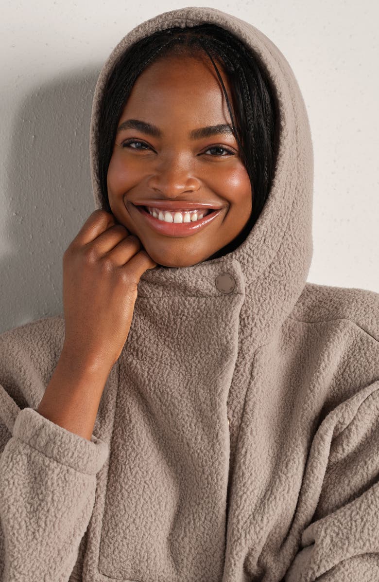 Rhone Aloft Fleece Hoodie, Alternate, color, Foggy Taupe