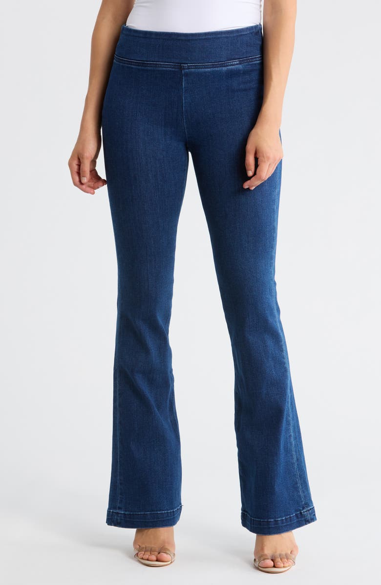 Vigoss High Waist Bootcut Pull-On Jeans, Main, color, Dark Wash