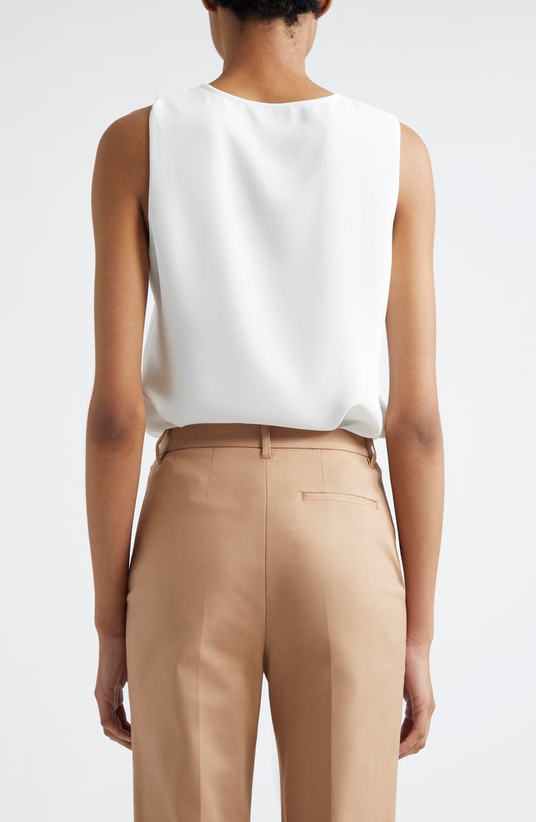 Emporio Armani Tie Neck Sleeveless Top, Alternate, color, Off White