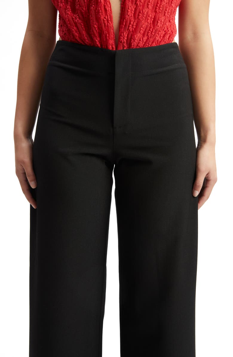 Bardot Balia Hipster Wide Leg Pants, Alternate, color, Black