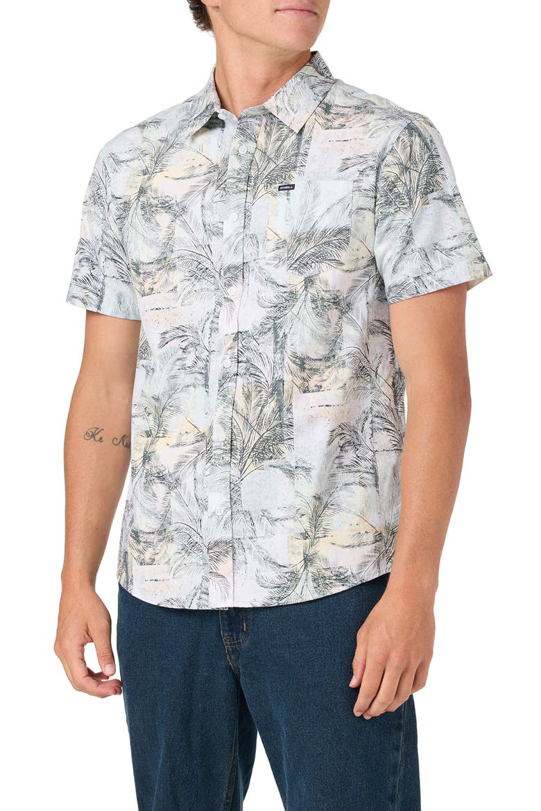 Terrace Standard Fit Short Sleeve Button-Up Shirt, Alternate, color, WHITE