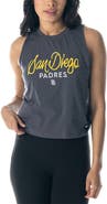 THE WILD COLLECTIVE Women's The Wild Collective Charcoal San Diego Padres Side Knot Tank Top
