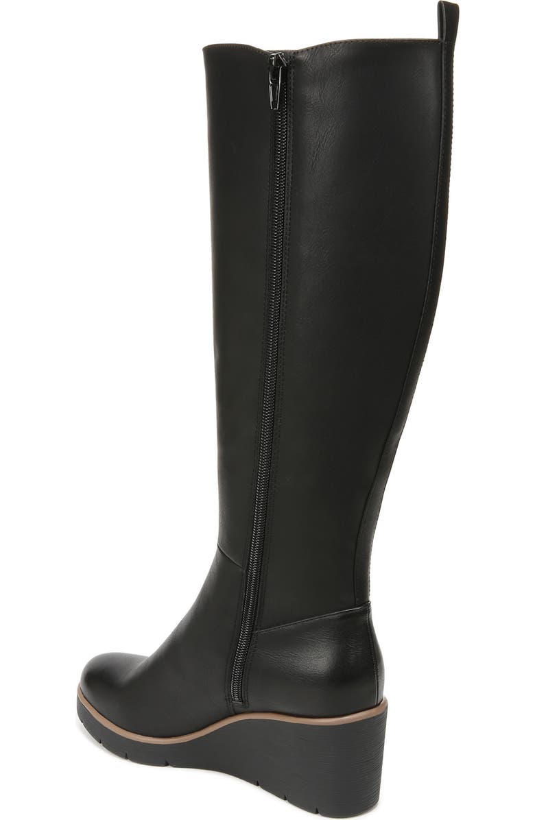SOUL NATURALIZER Adrian Knee High Wedge Boot, Alternate, color, Black Synthetic