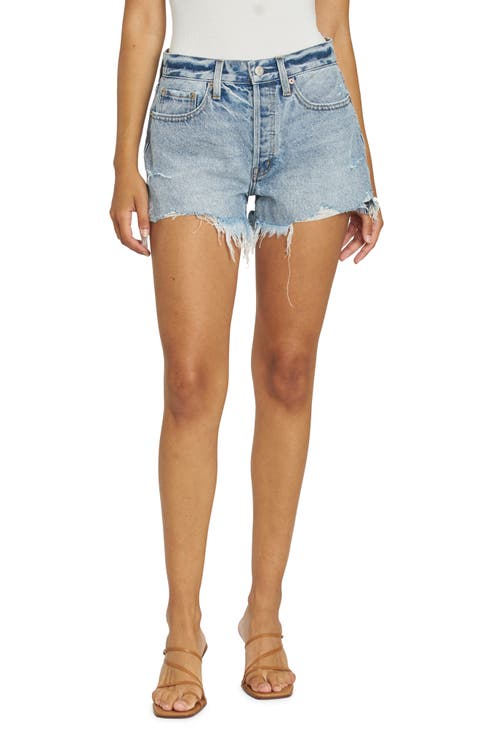 Nova Hemp & Organic Cotton Cutoff Denim Shorts