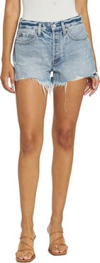 Pistola Nova Hemp & Organic Cotton Cutoff Denim Shorts