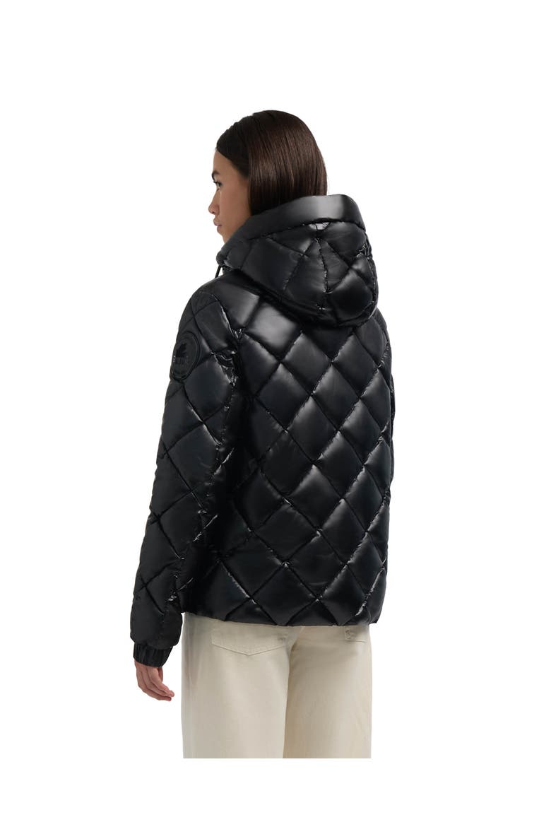 Skylynn Diamond Quilted Boxy Puffer Jacket, Alternate, color, Black