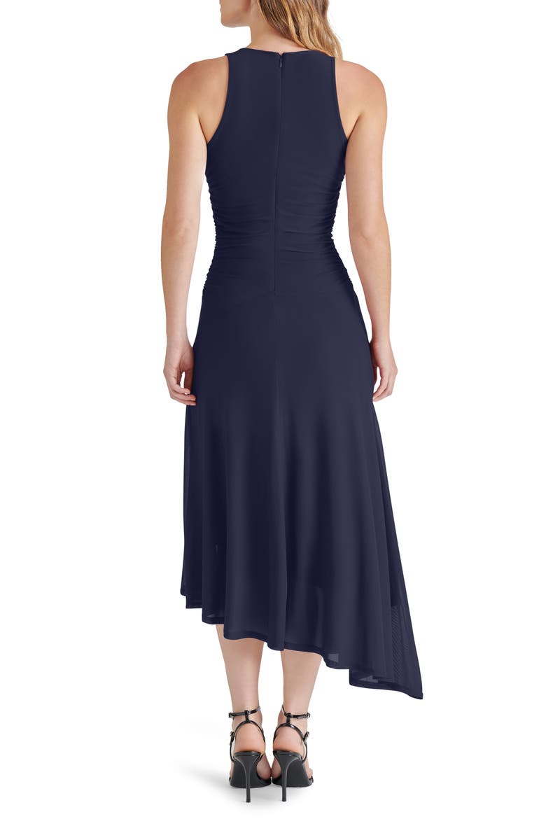 Laney Asymmetric Mesh Dress, Alternate, color, MARINE