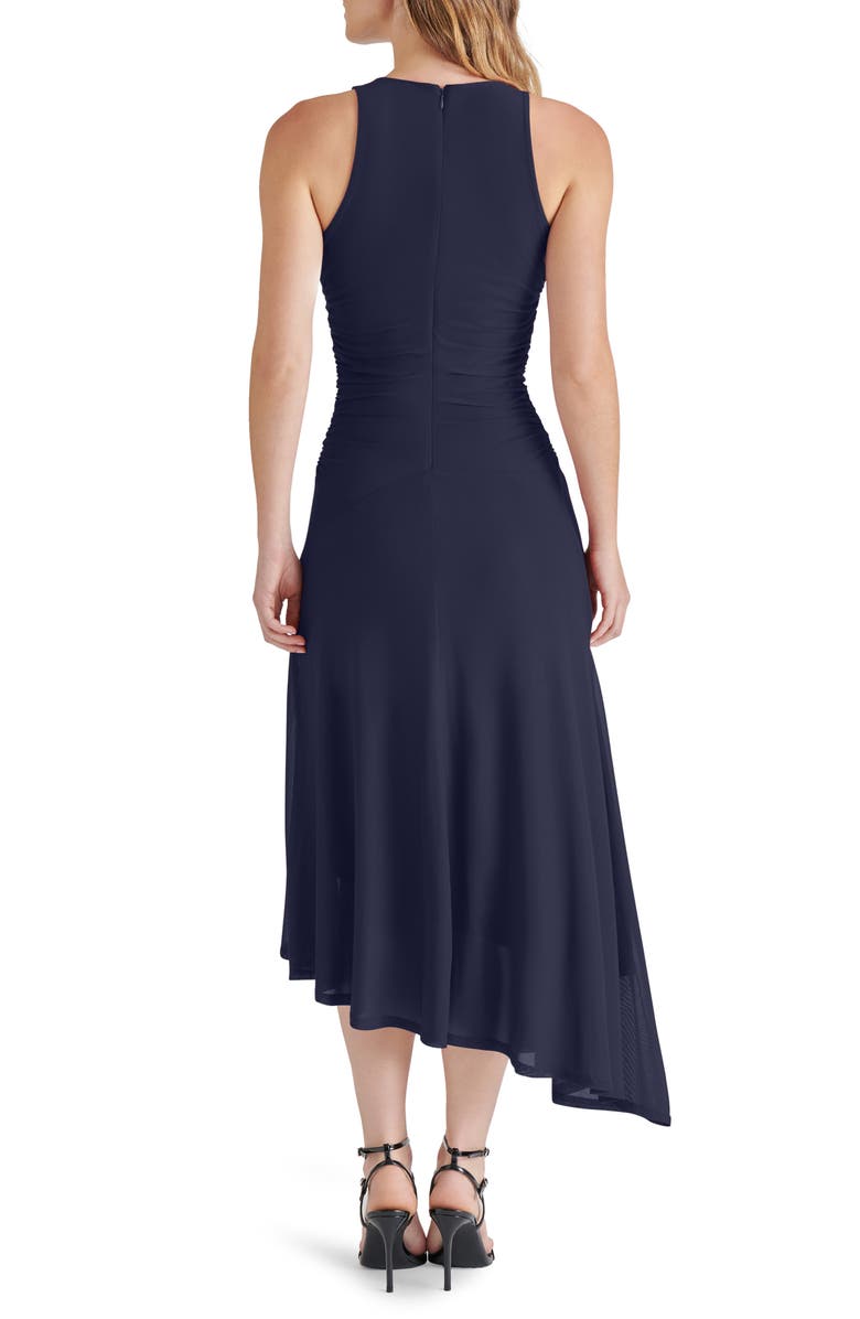 Steve Madden Laney Asymmetric Mesh Dress, Alternate, color, Marine
