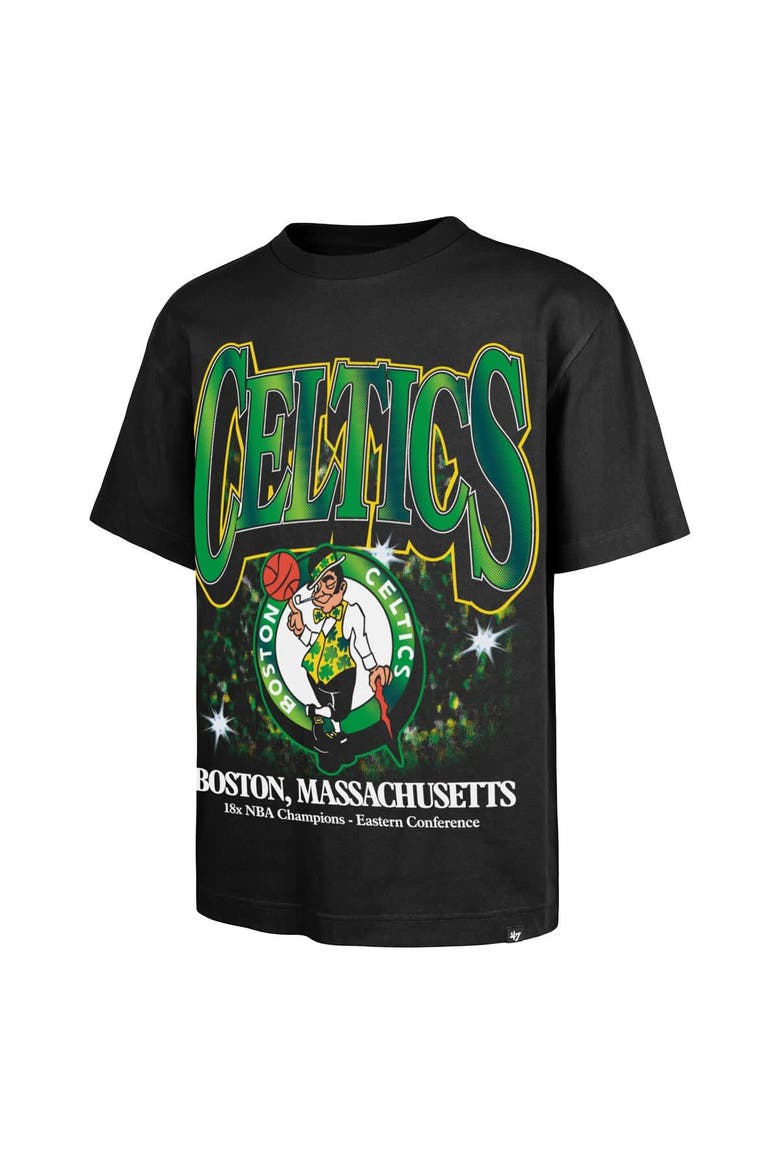 Men's '47 Black Boston Celtics Past Champs Collection Flashbulb Foundation T-Shirt, Alternate, color, Black