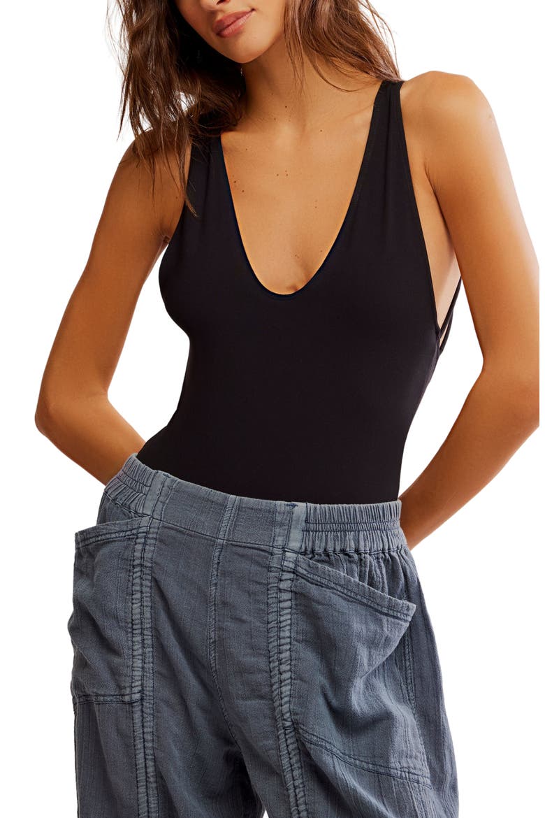 Sydney Halter Bodysuit, Main, color, BLACK