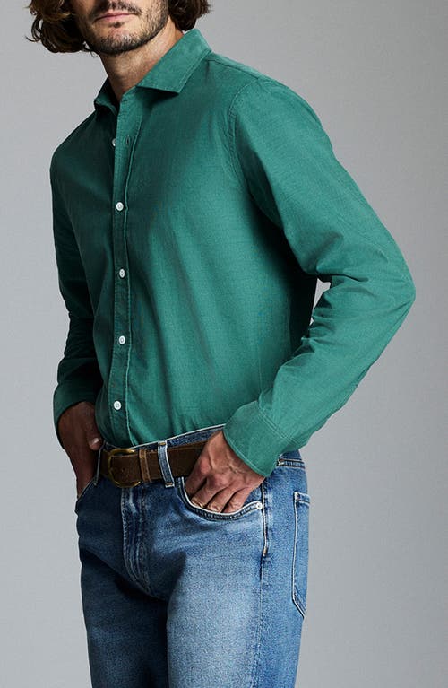 Billy Reid Cedar Corduroy Button-up Shirt In Green