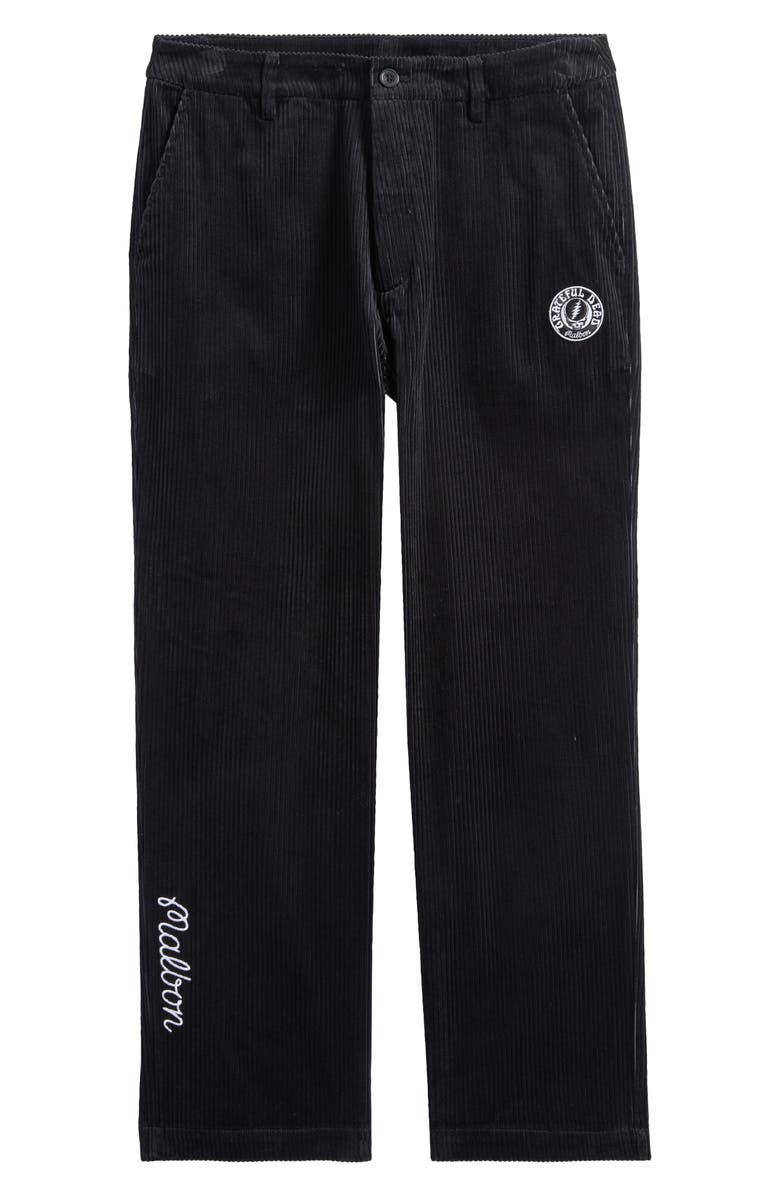 Malbon Golf Grateful Dead Corduroy Pants, Main, color, Black